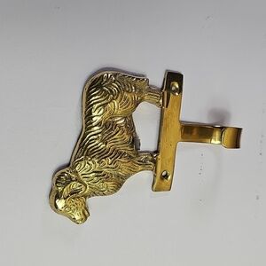 Vintage Solid Brass Sheep Wall Hanging Hook